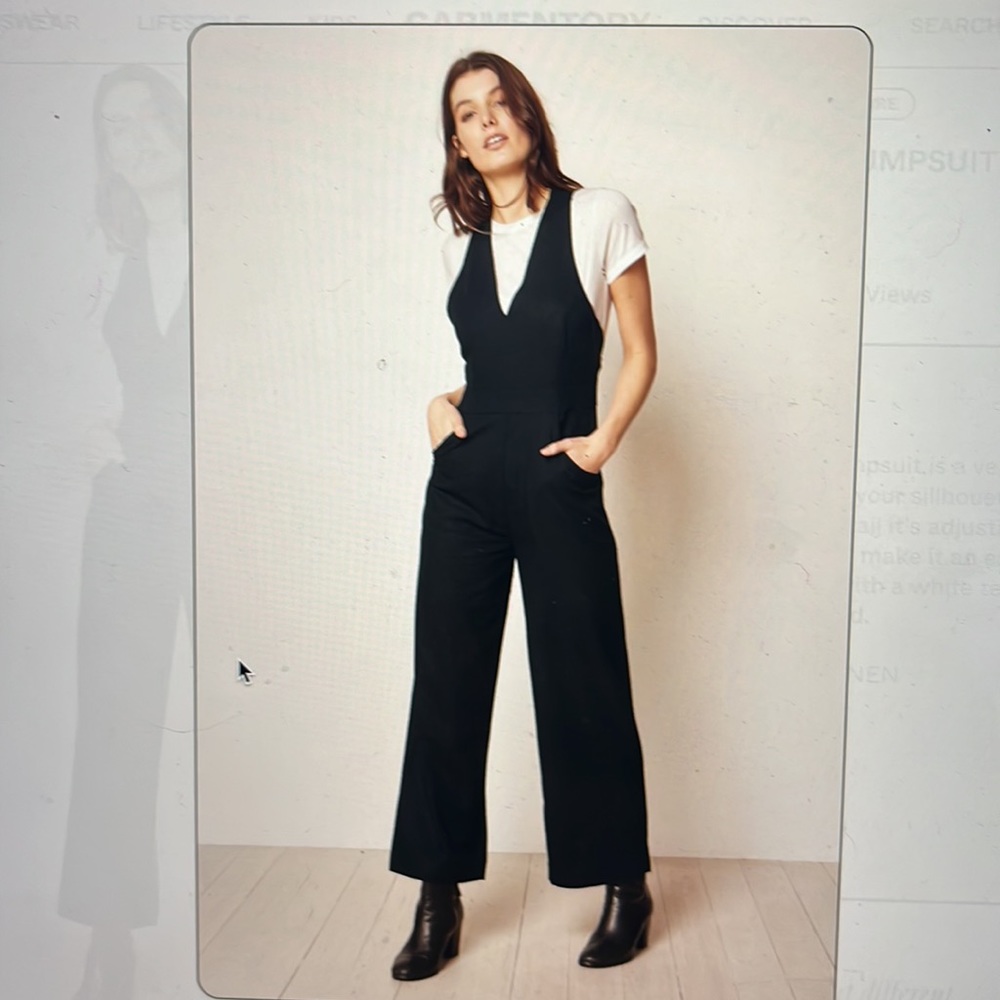 Rollas Old Mate Linen Jumpsuit black small